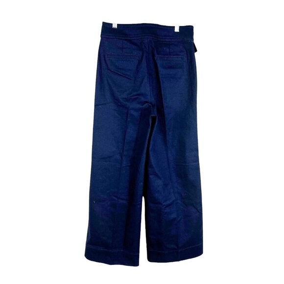 J.Crew Women's 4 Wide Leg Sailor Pants Navy EUC Inseam 30" - Picture 2 of 11